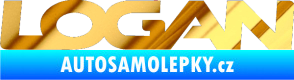 Samolepka Logan chrom fólie zlatá zrcadlová