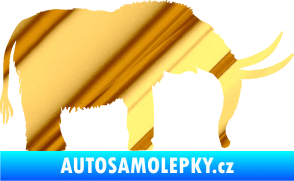 Samolepka Mamut 001 pravá chrom fólie zlatá zrcadlová