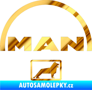 Samolepka MAN - Truck chrom fólie zlatá zrcadlová