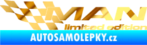 Samolepka MAN limited edition levá chrom fólie zlatá zrcadlová