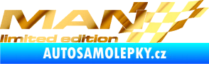 Samolepka MAN limited edition pravá chrom fólie zlatá zrcadlová