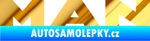 Samolepka MAN nápis chrom fólie zlatá zrcadlová