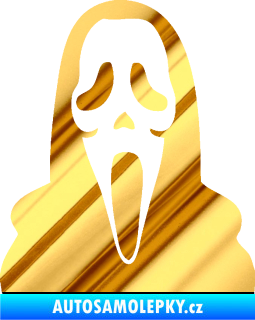Samolepka Maska 001 scream chrom fólie zlatá zrcadlová