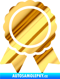 Samolepka Medaile 001 chrom fólie zlatá zrcadlová