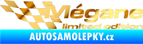 Samolepka Mégane limited edition levá chrom fólie zlatá zrcadlová