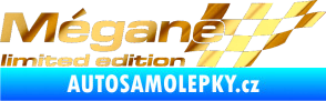 Samolepka Mégane limited edition pravá chrom fólie zlatá zrcadlová