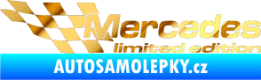 Samolepka Mercedes limited edition levá chrom fólie zlatá zrcadlová