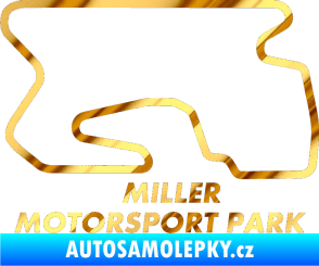 Samolepka Okruh Miller Motorsport Park outer chrom fólie zlatá zrcadlová