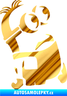 Samolepka Mimoň 001 pravá chrom fólie zlatá zrcadlová