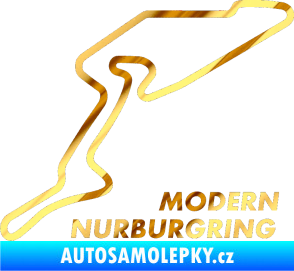Samolepka Okruh Modern Nurburgring chrom fólie zlatá zrcadlová