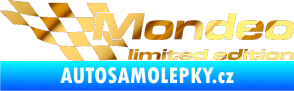 Samolepka Mondeo limited edition levá chrom fólie zlatá zrcadlová