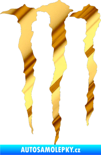 Samolepka Monster Energy 002 chrom fólie zlatá zrcadlová