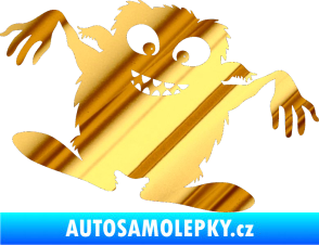 Samolepka Monstrum 001 pravá chrom fólie zlatá zrcadlová