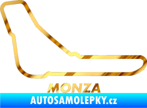 Samolepka Okruh Monza chrom fólie zlatá zrcadlová