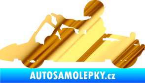 Samolepka Motokára 001 levá chrom fólie zlatá zrcadlová