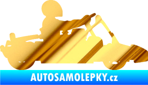 Samolepka Motokára 001 pravá chrom fólie zlatá zrcadlová