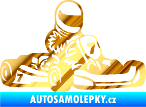 Samolepka Motokára 002 pravá chrom fólie zlatá zrcadlová
