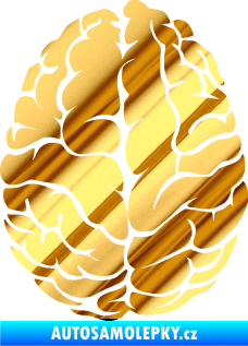 Samolepka Mozek 001 levá chrom fólie zlatá zrcadlová
