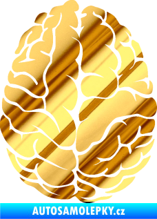 Samolepka Mozek 001 pravá chrom fólie zlatá zrcadlová