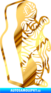 Samolepka Mumie 002 pravá chrom fólie zlatá zrcadlová
