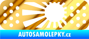 Samolepka Náplast 002 levá chrom fólie zlatá zrcadlová