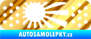 Samolepka Náplast 002 pravá chrom fólie zlatá zrcadlová
