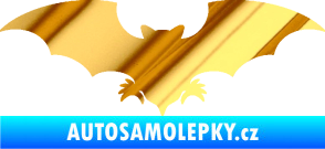 Samolepka Netopýr 007 chrom fólie zlatá zrcadlová