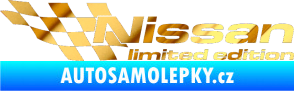 Samolepka Nissan limited edition levá chrom fólie zlatá zrcadlová