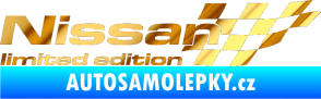 Samolepka Nissan limited edition pravá chrom fólie zlatá zrcadlová