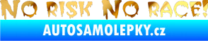 Samolepka No risk no race 002 chrom fólie zlatá zrcadlová