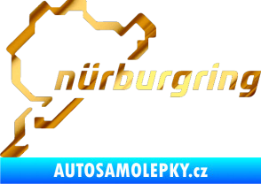 Samolepka Nurburgring chrom fólie zlatá zrcadlová