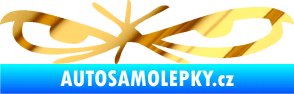 Samolepka Oči 002 levá chrom fólie zlatá zrcadlová