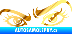 Samolepka Oči 004 levá chrom fólie zlatá zrcadlová