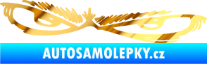 Samolepka Oči 005 levá chrom fólie zlatá zrcadlová