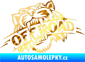 Samolepka Off Road 001  chrom fólie zlatá zrcadlová