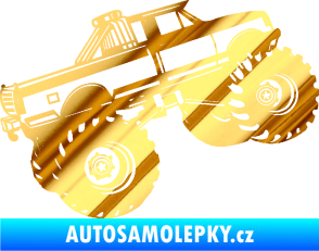 Samolepka Off Road 003 pravá chrom fólie zlatá zrcadlová