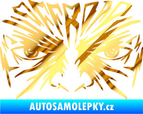 Samolepka Off Road 004 s obličejem chrom fólie zlatá zrcadlová