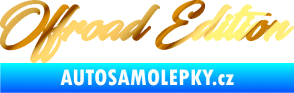 Samolepka Offroad edition 003 nápis chrom fólie zlatá zrcadlová