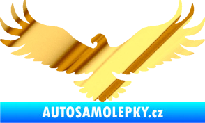 Samolepka Orel 006 levá chrom fólie zlatá zrcadlová