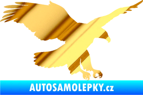 Samolepka Orel 013 pravá chrom fólie zlatá zrcadlová
