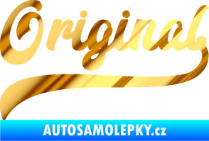 Samolepka Original nápis chrom fólie zlatá zrcadlová