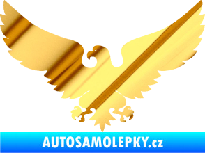 Samolepka Orlice 001 levá chrom fólie zlatá zrcadlová
