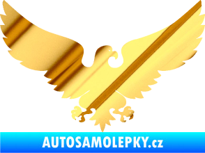 Samolepka Orlice 001 pravá chrom fólie zlatá zrcadlová
