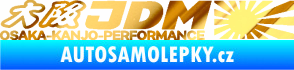 Samolepka Osaka Kanjo performance JDM chrom fólie zlatá zrcadlová