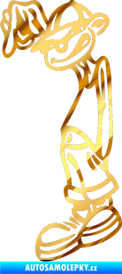 Samolepka Otik levá chrom fólie zlatá zrcadlová