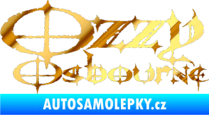 Samolepka Ozzy Osbourne 002 chrom fólie zlatá zrcadlová