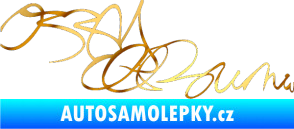 Samolepka Ozzy Osbourne 004 chrom fólie zlatá zrcadlová