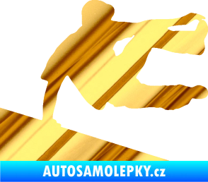 Samolepka Parkour 001 pravá chrom fólie zlatá zrcadlová