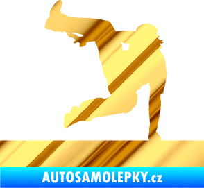 Samolepka Parkour 002 levá chrom fólie zlatá zrcadlová