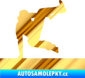Samolepka Parkour 002 pravá chrom fólie zlatá zrcadlová